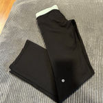Lululemon  Women's 4 Ankle Flare Black Purple Aqua Waste Leggings Photo 0