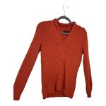 Banana Republic  Coral Pink Cable Knit Sweater Hooded Preppy Cabincore S Photo 1