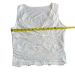 Cider Women's S Lace Tank Top Crop White Plunge Neck Y2K Coastal Romantic NWT Photo 7