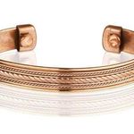 Pure Copper Magnetic Health Bracelet Heal Arthritis Pain Energy Cuff Bangle Dome Photo 0