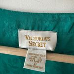 Victoria's Secret  Gold Label Vintage Green Patterned 100% Silk Night Shirt Photo 2