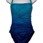 LRL Lauren Ralph Lauren Ombre Black Bandeau Halter Swimsuit Size 10 EUC #CA Photo 0