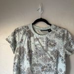 Relativity Women's Y2k Light Blue Paisley Print Short Sleeve T-Shirt Top L Boho Photo 1