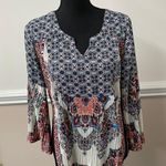 Valerie Stevens Printed Accordion Style Blouse Photo 0