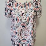 a.n.a  geo print tie neck blouse size mp Photo 0