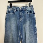 Free People  We the Free Tinsley High Waist Baggy Jeans in Wash Steel Blue US 28 Photo 4