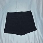 Wax Jean  Collection Black Distressed Denim Shorts 2X Stretchy Rolled Hem Photo 2