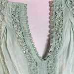 Free People FP One Bohemian Edwardian Fairy Effie Top in Pastel Jade Size Small Photo 7