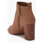 Cole Haan Chandra OT Leather Bootie Pecan Peep Toe Sandal Block Heel Size 7.5 Photo 1