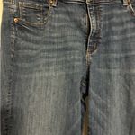 Loft Classic Curvy Straight Ann Taylor  Blue Denim Cuffed Jeans 16 Photo 3