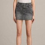 All Saints Betty Dark Gray Mini Denim Skirt 0 Photo 2
