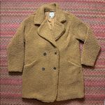 Nine West NWOT TAN CAMEL TEDDY BEAR LONG TRENCH JACKET Photo 1