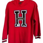 Tommy Hilfiger red embroidered logo hoodie dress Photo 0