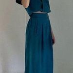 Athleta Playa Linen Tie Top in Borealis Green Size XXS Retail $79 Photo 2