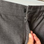 ZARA  charcoal gray mid rise stretch 5 pocket trousers cuffed leg pants Small Photo 5