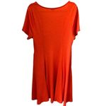Torrid  Women's size1 Orange Mini Slub Rib Fluted Dress‎ Short Sleeve Photo 3