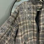 Free People  Louie Wool Blend Embellished Bomber Jacket Photo 4