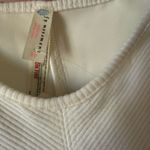 Free People  White Sleeveless Crop Tie Front Tank Top Photo 3