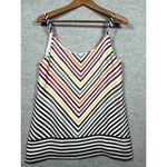 CAbi Women's Striped V-Neck Tank Top Size S Spaghetti Strap Chevron Photo 3