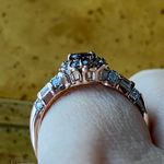 Color Changing Garnet Moissanite Sterling Silver Ring Size 7 Photo 2