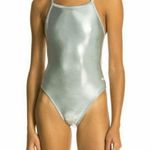 Dolfin  Silver Metallic One Piece Training Swimsuit Photo 0