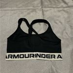 Under Armour  Black Sports Bra with White Band Photo 1