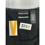 DKNY Womans  Jeans Medium Black Scoop Neck Long Sleeve Pullover Blouse Photo 2