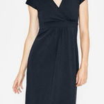 Boden USA Boden Cap Sleeve Faux Wrap Mini Dress Women’s Black Cotton Casual Size 6 Photo 0