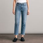 Rag and Bone  Nina High Rise Ankle Cigarette Jeans Women’s Size 30 Lou Wash Raw Hem Photo 5