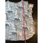 Tahari Linen Top Women's 1X Hawaiian Tropical Surf Palm Trees Cars Toucan Parrot Photo 10