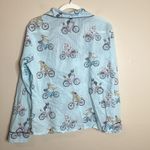 P.J. Salvage  Pajama Top 100 Cotton Dog Bicycle novelty print M blue preppy  Blue Photo 7