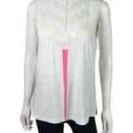 jamie sadock Athletic Golf Zip Up Neck Sleeveless Top White Size L Photo 4