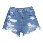 American Eagle  Highest Rise ’90s Boyfriend Shorts Women’s 2 Distressed Denim Photo 1