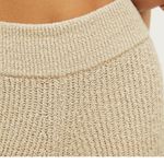 Free People Textured Knit Pants Cream Logan Pass Balloon Joggera LARGE Ribbed Photo 5