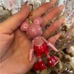 BaubleBar NWT Disney x Mickey Mouse pink and red gold outlined keychain charm Photo 1