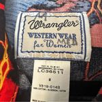 Wrangler  Western Wear Vintage Storm Lightning Novelty Print Snap Front Shirt Photo 6