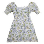 7 For All Mankind  Green Floral Eyelet Peasant Dress Size: S Photo 0