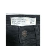 Abercrombie & Fitch Black Jeans Legging Mid Rise Womens 24 00R Distressed NWT Photo 1