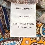 Current Air  Paisley Print Blouse with Puff Sleeves -  Women's Small Boho Rayon Photo 3