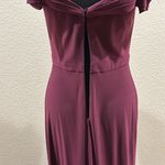Morgan & Co  Burgundy off the shoulder Gown Photo 6