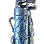 Vintage Golf Club Bag 3D Heavy Pendant Bracelet Charm Golfing Golfer Sports 1" Silver Photo 1