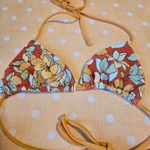 Free People NWOT FP Beach Michelle Printed Triangle Gold Coast Bikini Top M Photo 1