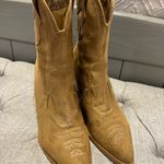 Suede Cowboy Boots Brown Size 8 Photo 1