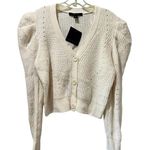 Marc New York NEW Andrew Ivory Sweater Size Medium Cardigan Acrylic cropped Photo 0