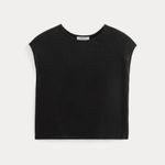 Everlane  The Muscle Top Linen Shirt Black Large Short Sleeve Photo 8