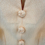 Vintage 60s Handmade Babydoll Dress Light Orange Textured A Line Mod Secretary Photo 3