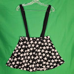 Tripp NYC  Womens Black White Super‎ Star Suspender Skirt XS Photo 0