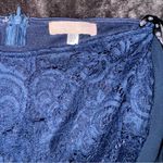 Missguided Carli Bybel x  Navy Blue Lace 2 Piece Festival Matching Set small 4-6 Photo 9