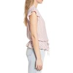 Rails Bretton Peplum Top In Rose Stripe Size Large Photo 2