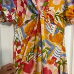 White Closet Floral Fruit Midi Dress Photo 5